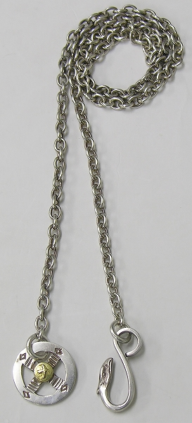 ゴローズ（goro’s）K18メタル付きSVホイール細丸チェーン